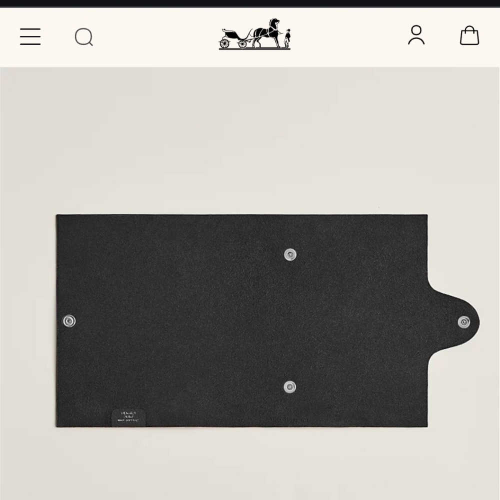Hermes Ulysse PM Mini Notebook Cover In Togo Calfskin Leather Noir - Picture 2 of 16